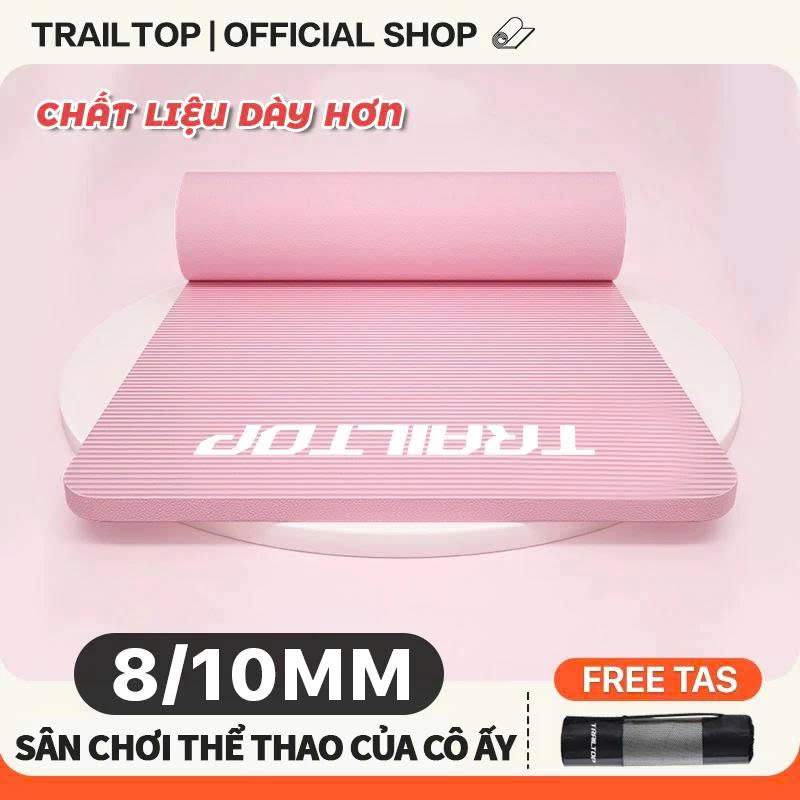 Thảm Tập Yoga Thảm Tập Gym NBR Định Tuyến Cao Cấp 2 Lớp Cấp Dày 10mm Chống Trượt
