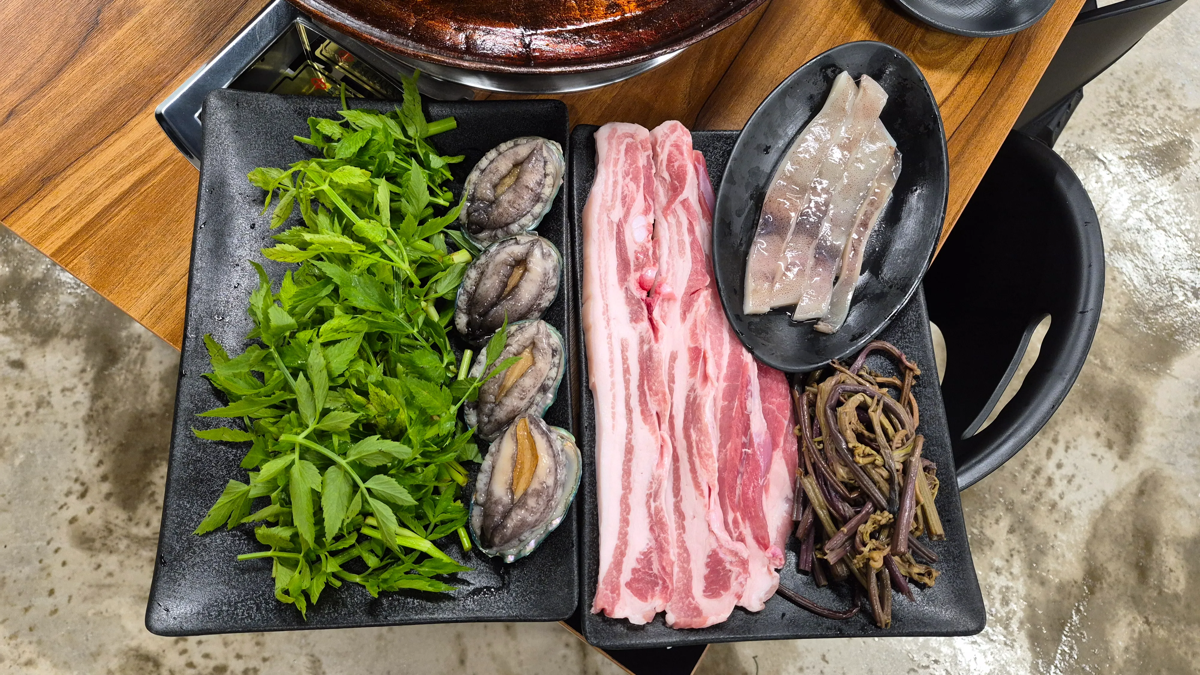 제주흑돼지와전복