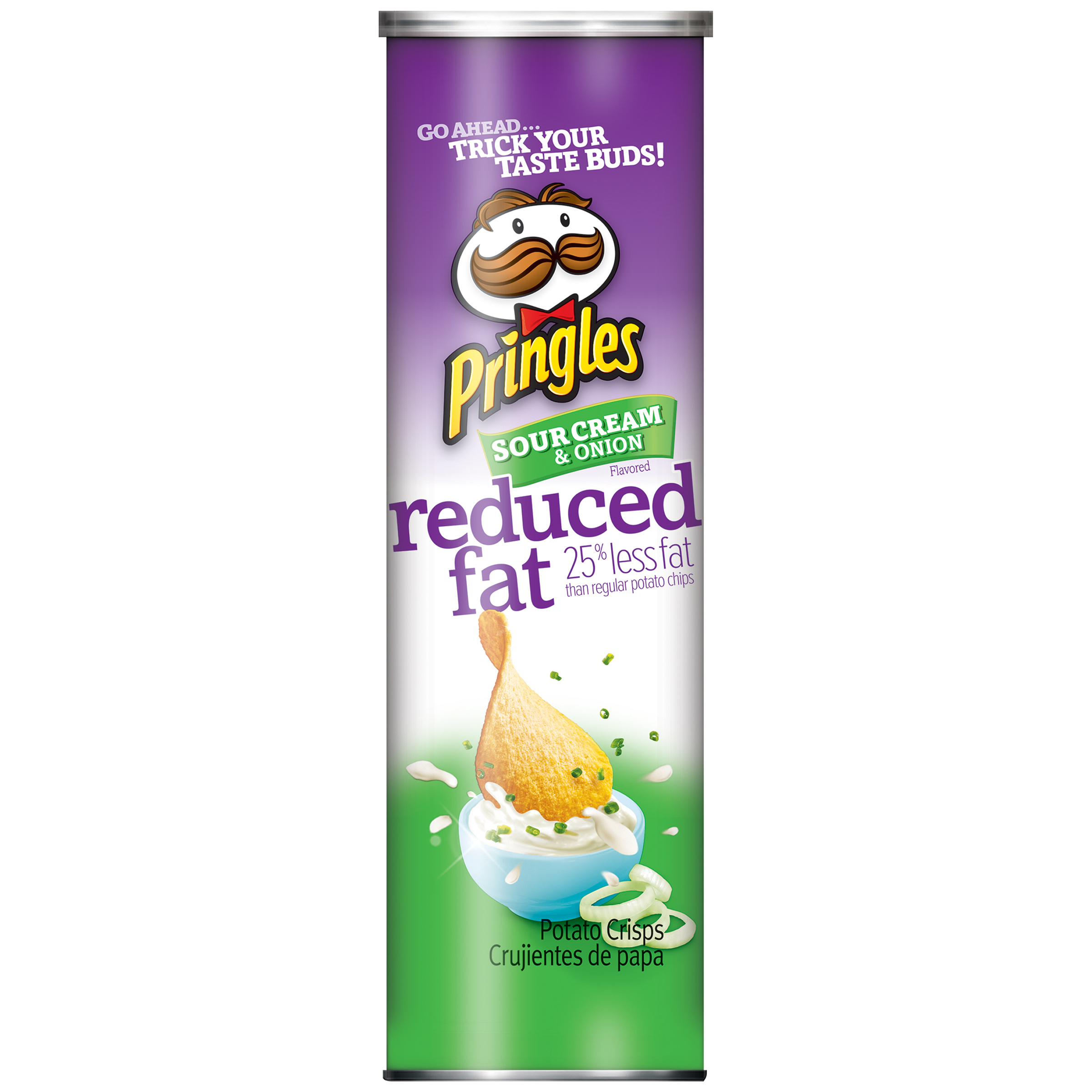 Pringles Reduced Fat Sour Cream & Onion Crisps 5.64 oz product image
