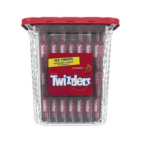 Twizzlers Strawberry Twists Candy Tub 33.3 Oz 105 Pieces product image
