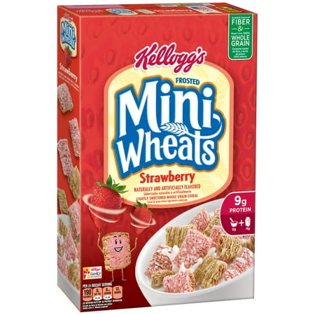Kellogg's Mini-Wheats Frosted Strawberry Cereal 15.5oz product image