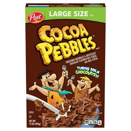 Pebbles Chocolate Flavored Sweetened Rice Cereal With Real Cocoa product image