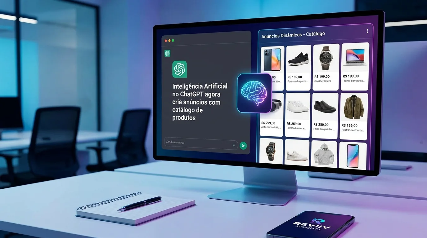Inteligência Artificial no ChatGPT agora cria anúncios com catálogo de produtos