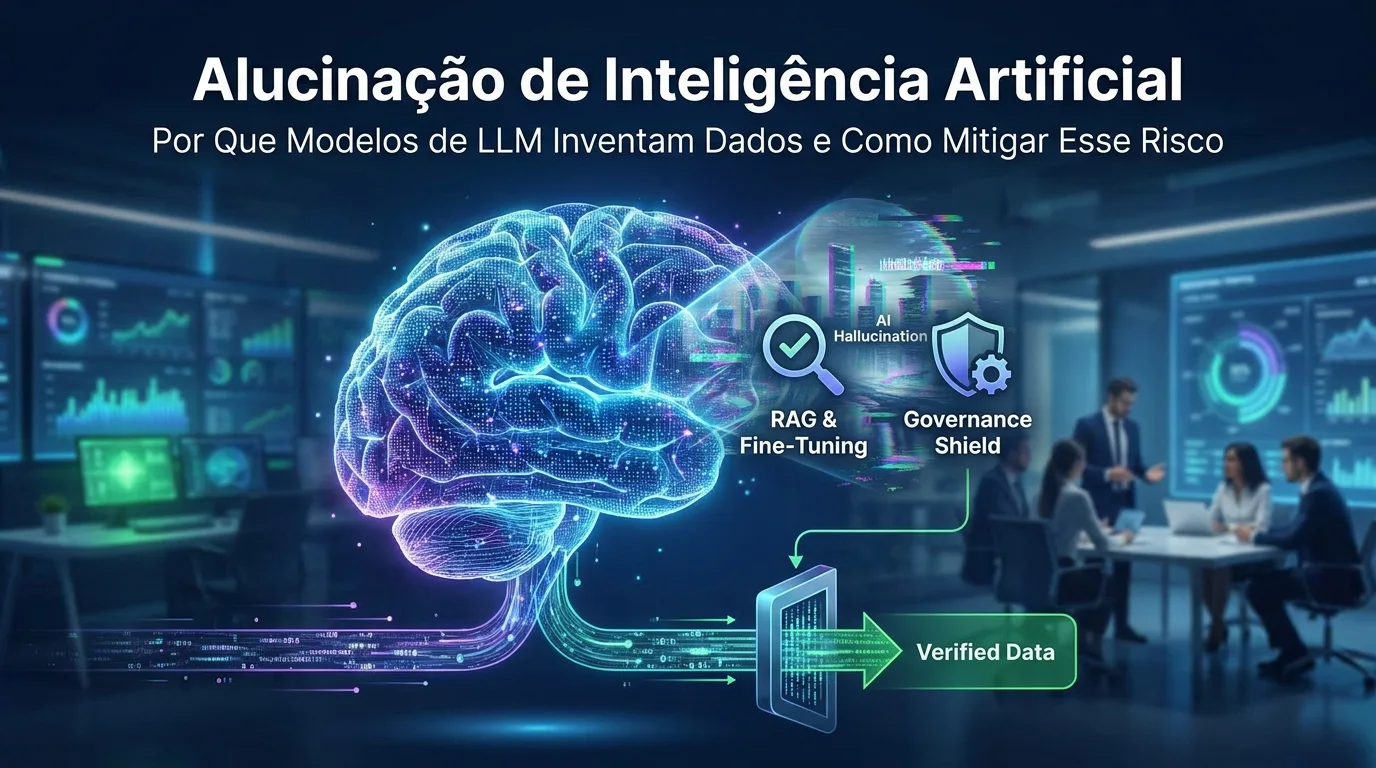 Alucinação de Inteligência Artificial: Por Que Modelos de LLM Inventam Dados e Como Mitigar Esse Risco