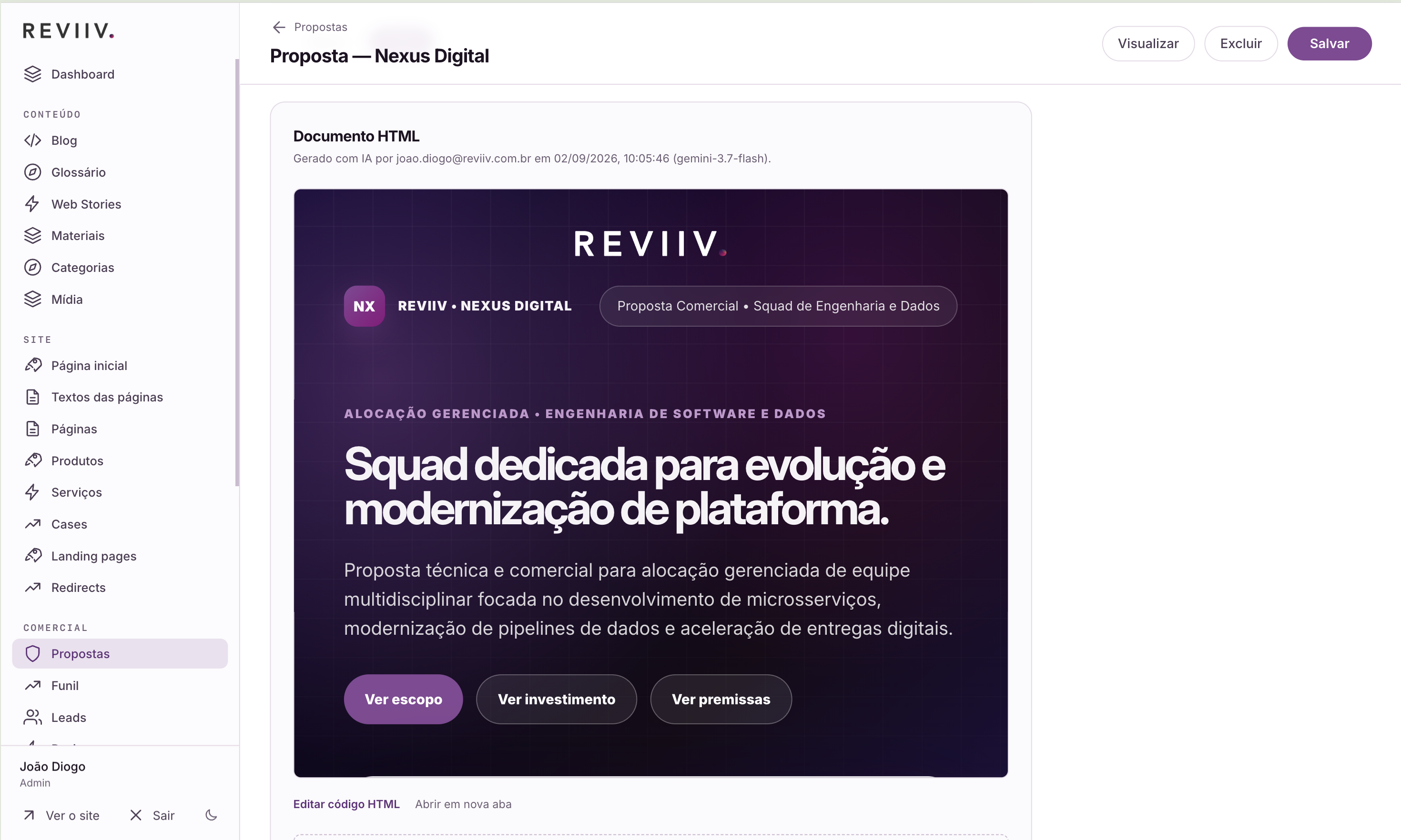 proposta gerada com ai business proposal