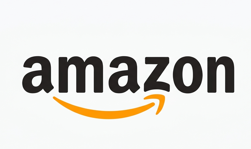 Logotipo da Amazon destacando a expansão da empresa no mercado de dispositivos wearables.