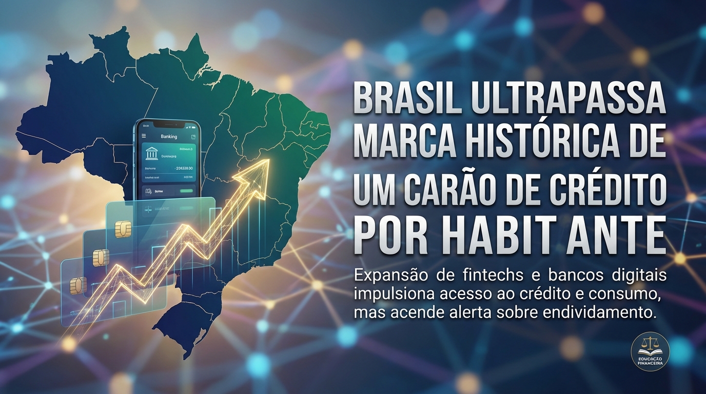 Brasil ultrapassa marca histórica de um cartão de crédito por habitante