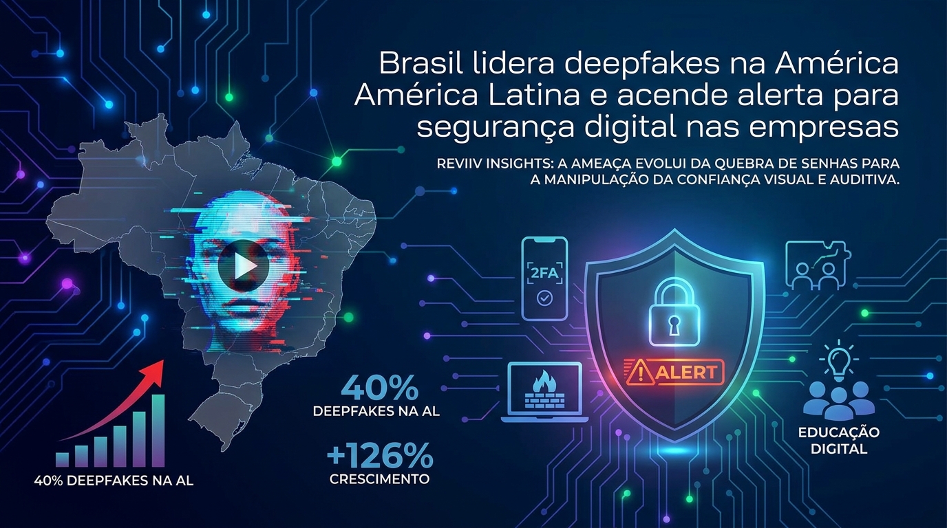 Brasil lidera deepfakes na América Latina e acende alerta para segurança digital nas empresas