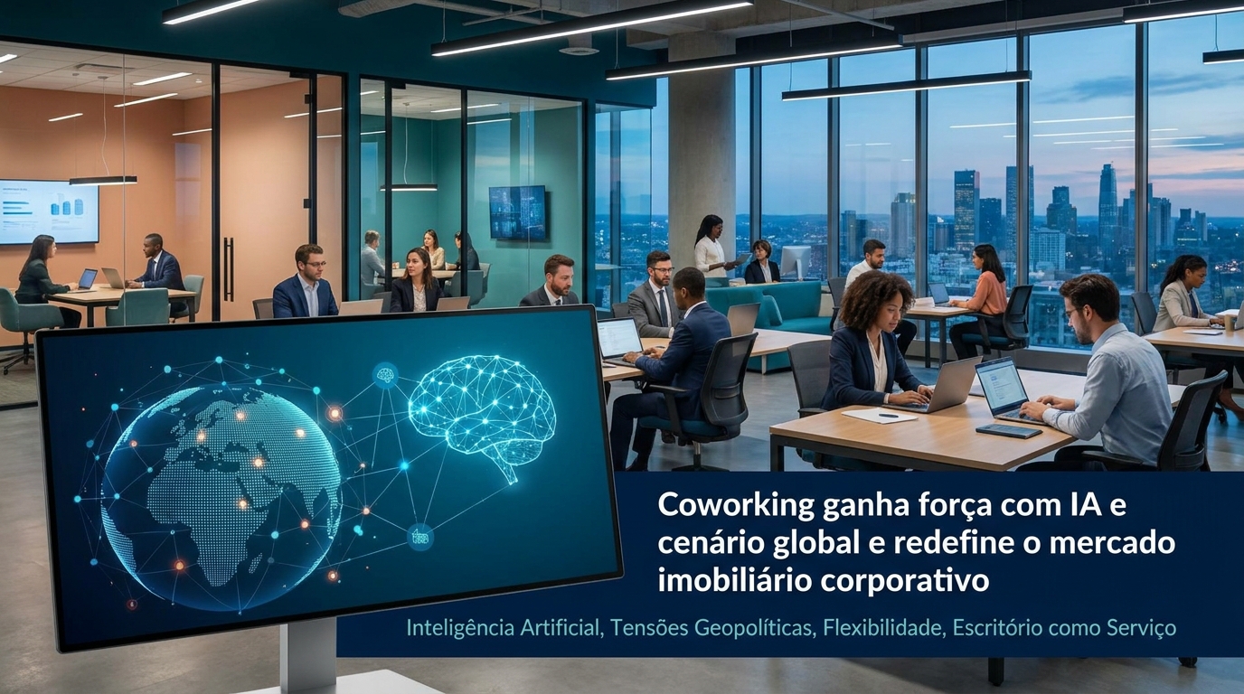 Coworking ganha força com IA e cenário global e redefine o mercado imobiliário corporativo