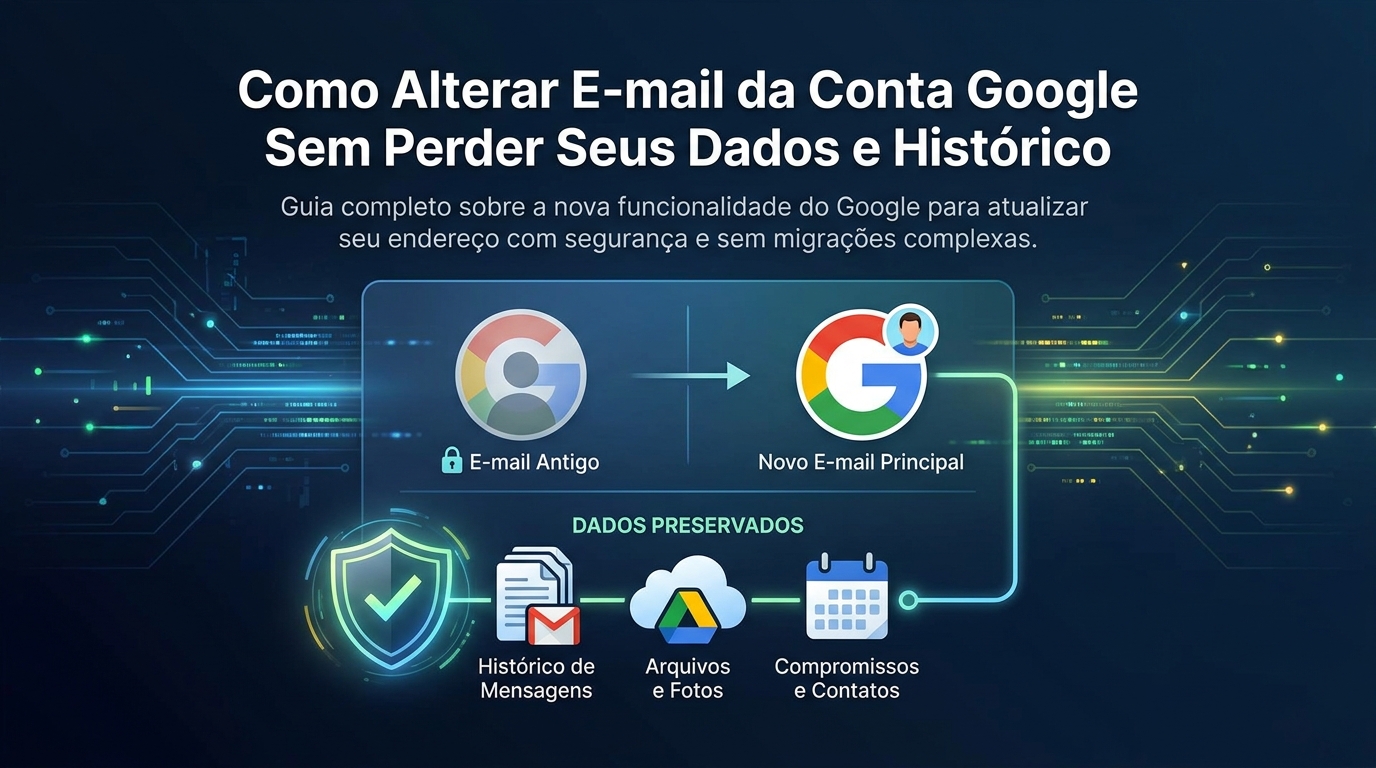 Como Alterar E-mail da Conta Google Sem Perder Seus Dados e Histórico