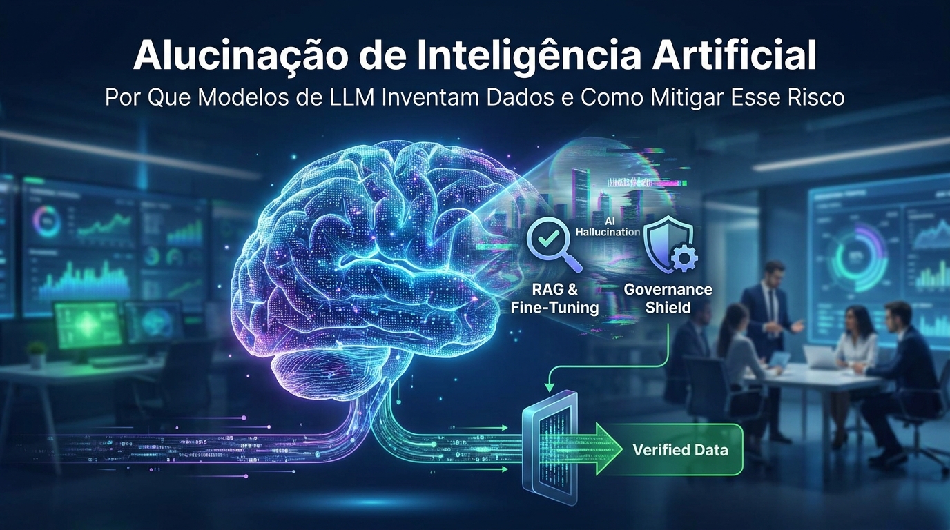 Alucinação de Inteligência Artificial: Por Que Modelos de LLM Inventam Dados e Como Mitigar Esse Risco