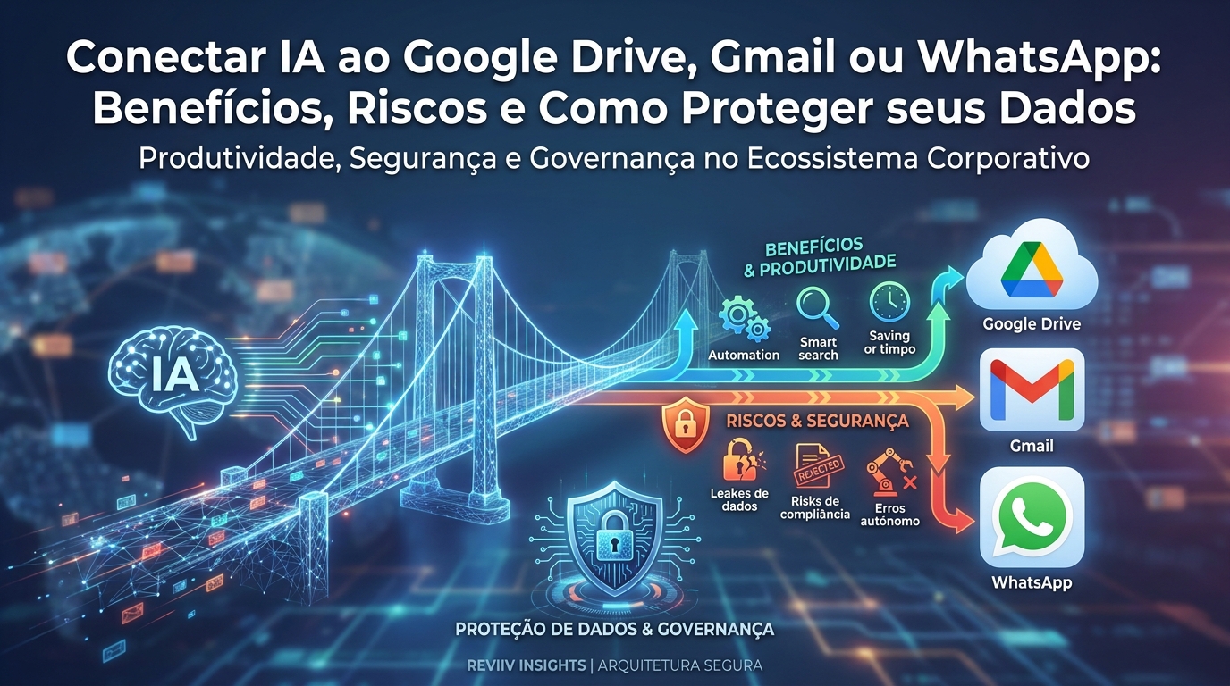 Conectar IA ao Google Drive, Gmail ou WhatsApp: Benefícios, Riscos e Como Proteger seus Dados