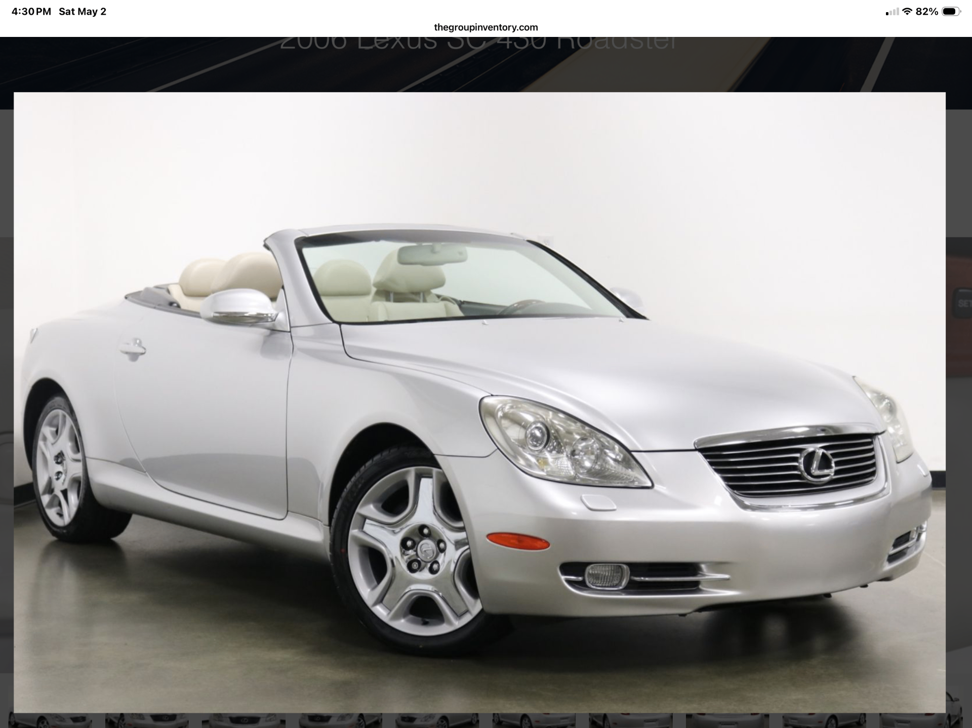 2006 Lexus SC Premium — rebuilt & branded title