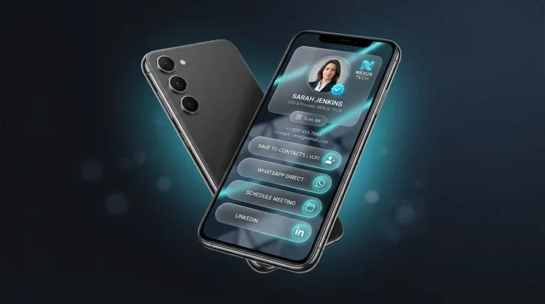 Mobile profile of a digital vCard for easy access and sharing Mobile profile of a digital vCard for easy access and sharing