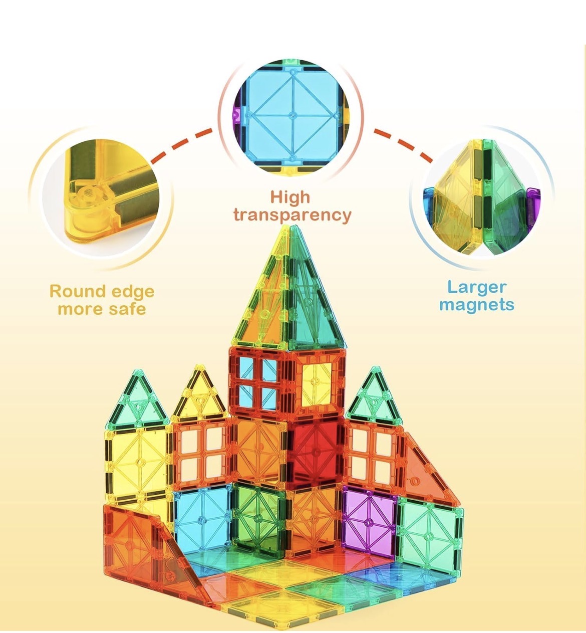 Magnetic Building Tiles – Creative Construction Set With 28 Pcs view 3