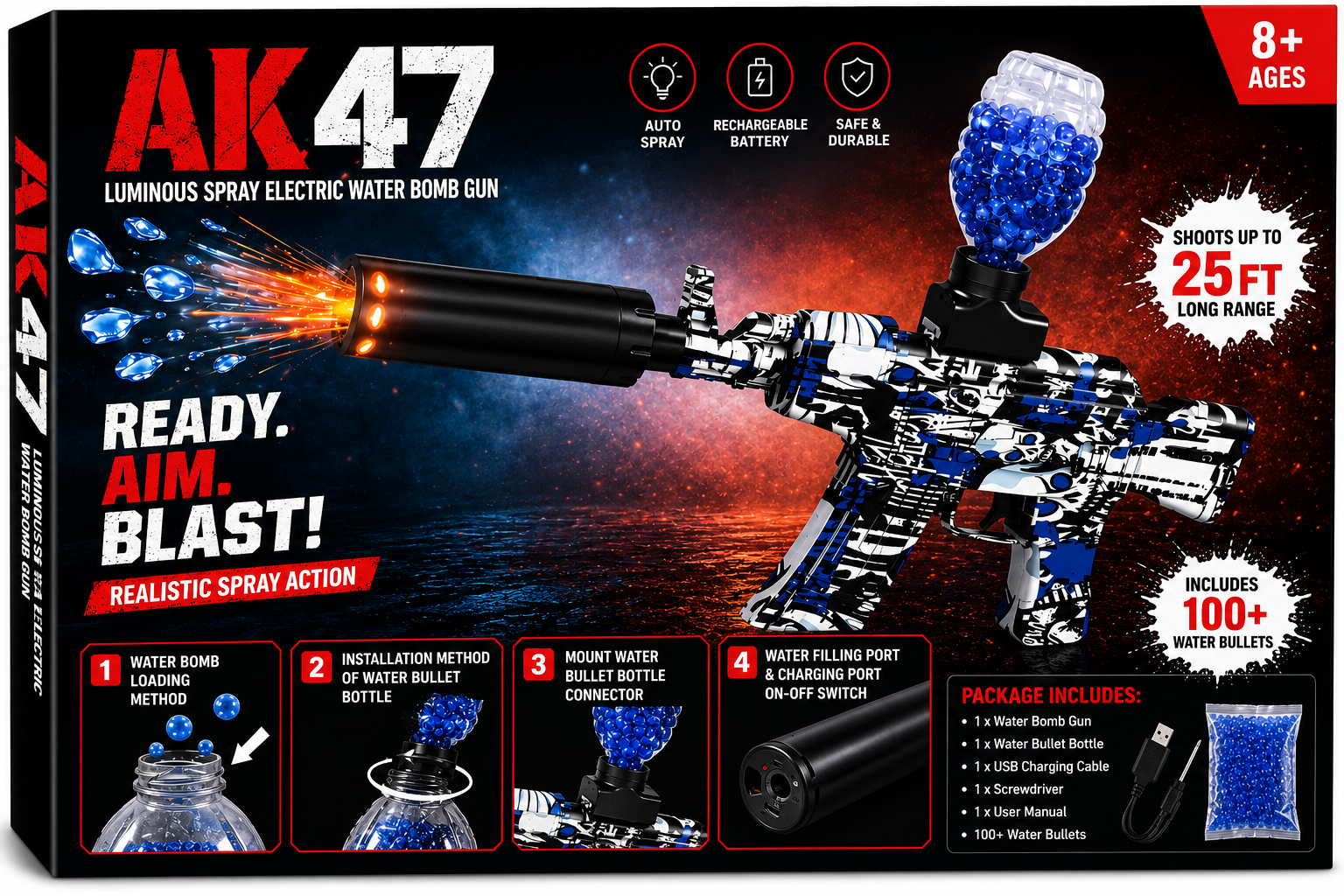 Jelly Blaster Gun AK47