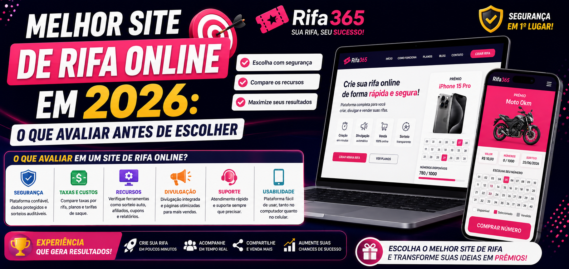 Melhor Site de Rifa Online em 2026: O Que Avaliar Antes de Escolher