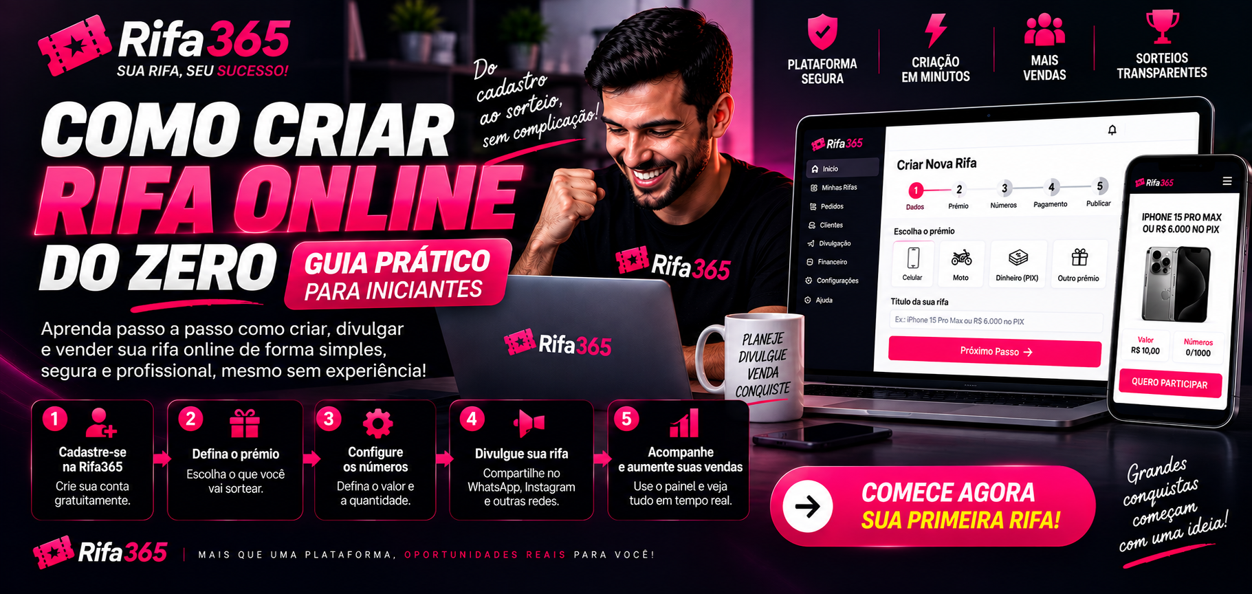 Como Criar Rifa Online do Zero | Rifa365
