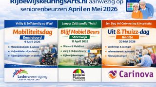 RijbewijskeuringsArts.nl op seniorenbeurzen april & mei 2026