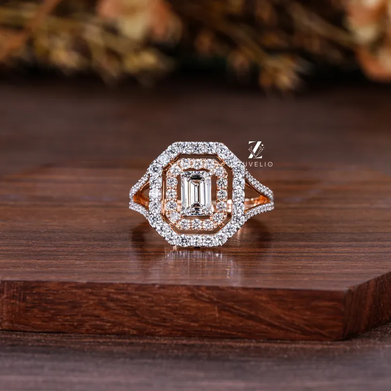 emerald emerald cut engagement ring