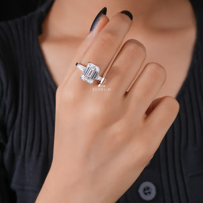  emerald emerald cut engagement ring