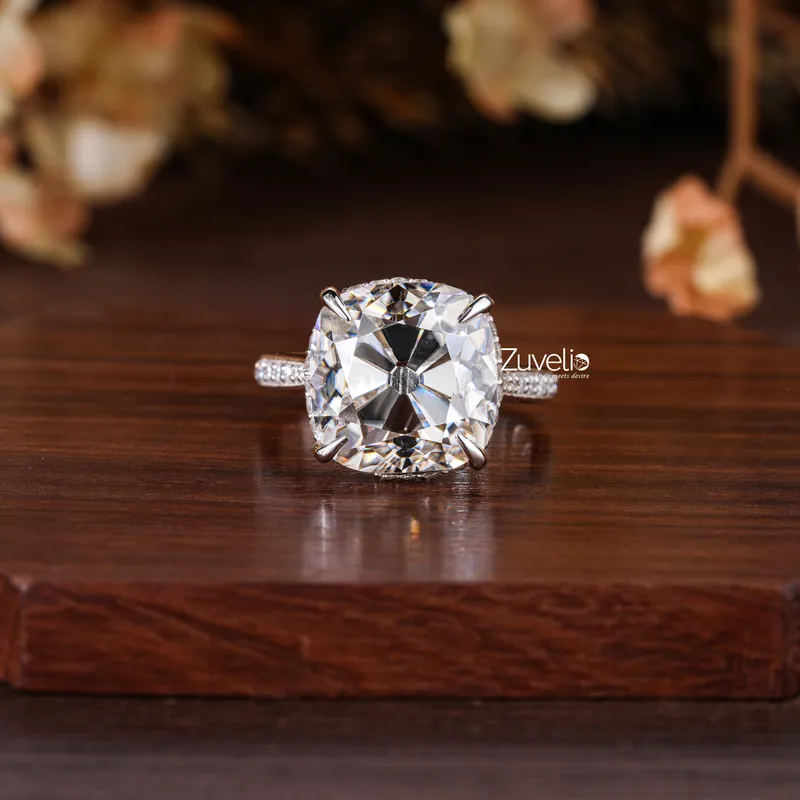 cushion cut engagement ring
