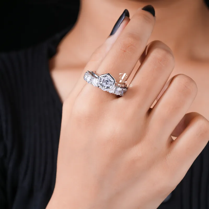 engagement ring in platinum