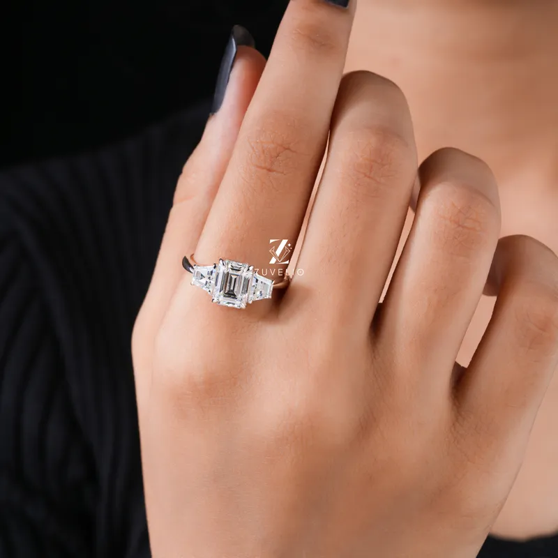  emerald emerald cut engagement ring