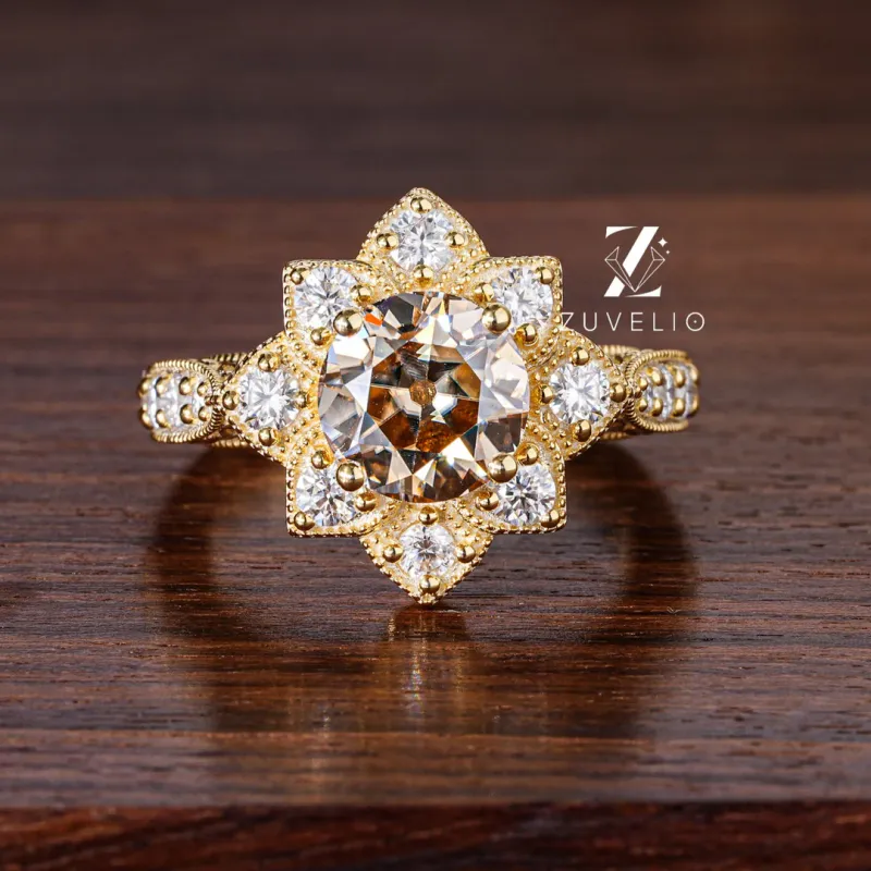 round cut engagement ring
