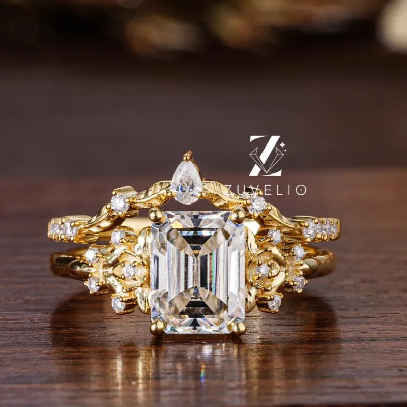 emerald round cut engagement ring