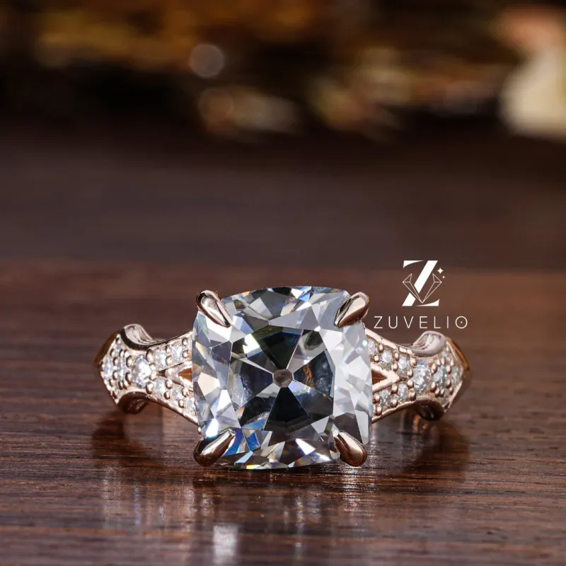 cushion cut engagement ring