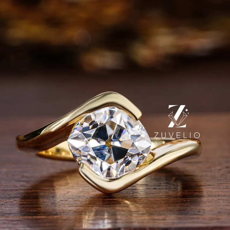  cushion cut engagement ring
