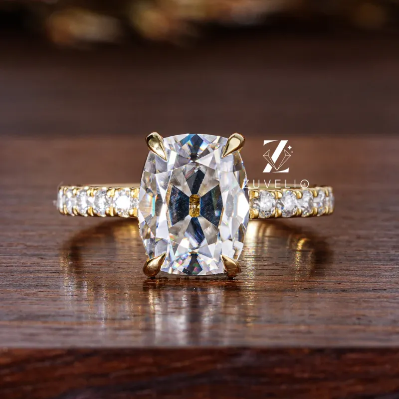 cushion cut engagement ring