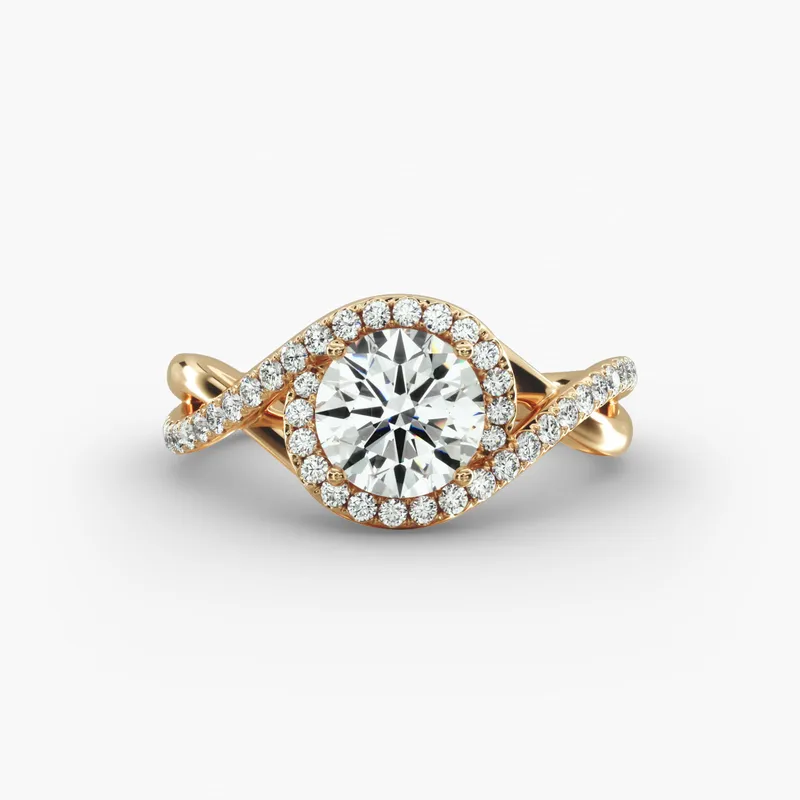 round cut engagement ring
