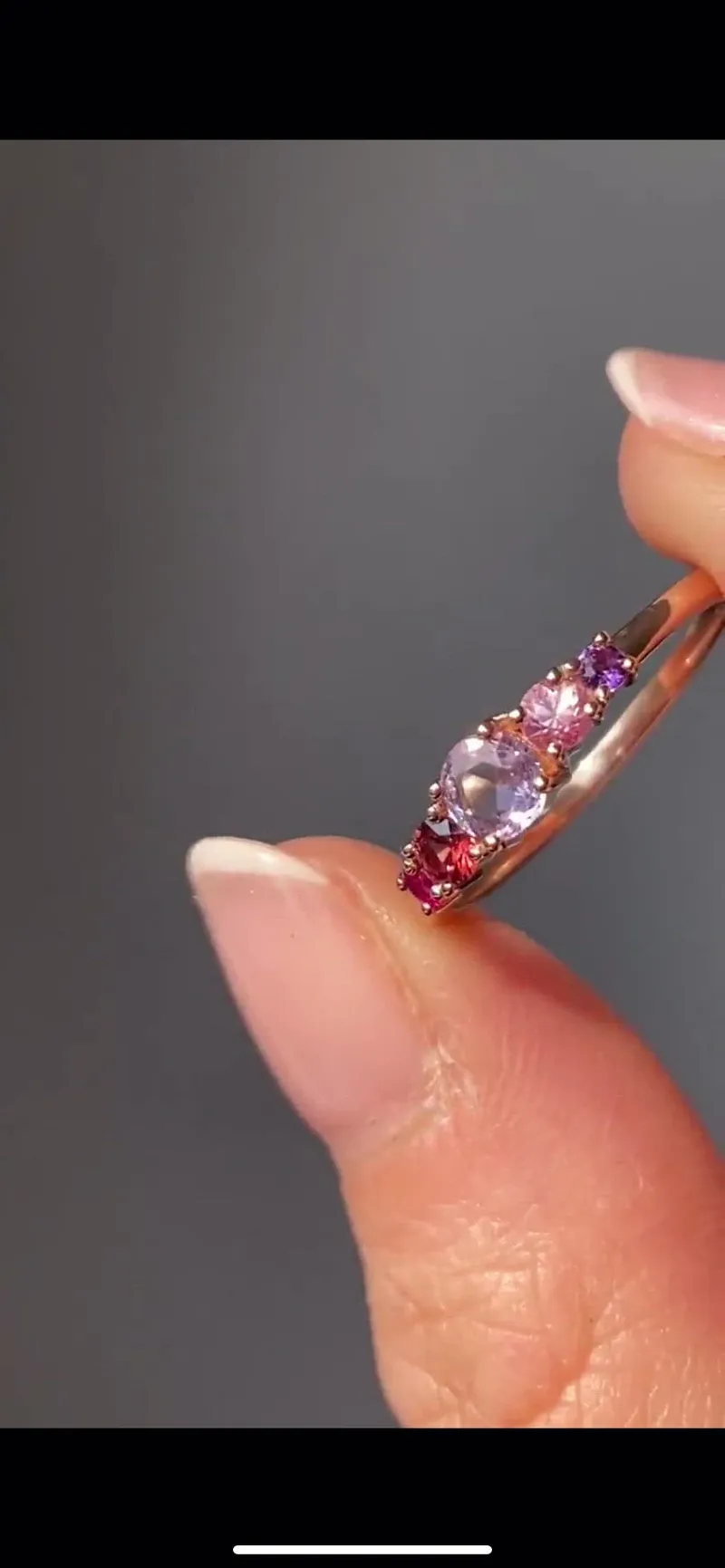 Kris Lavender Sapphire Cluster Ring vy 14