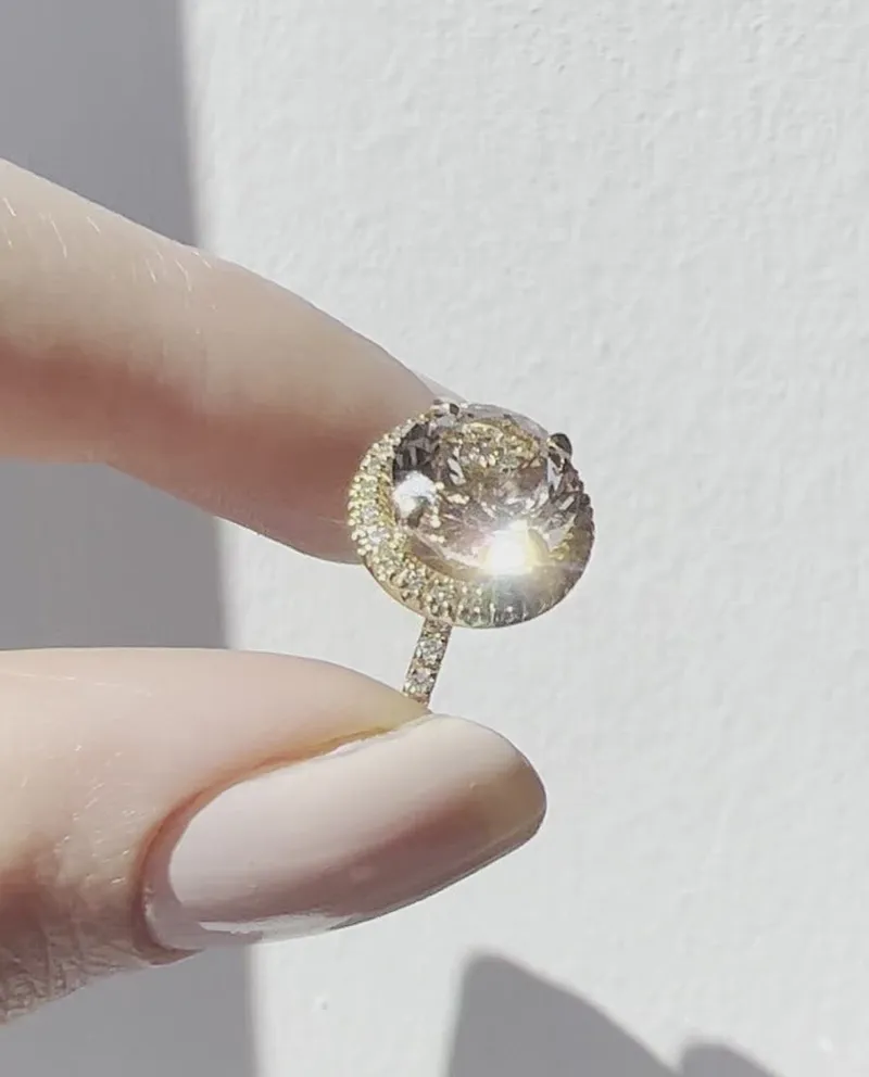 Yasmine Morganite Ring view 13