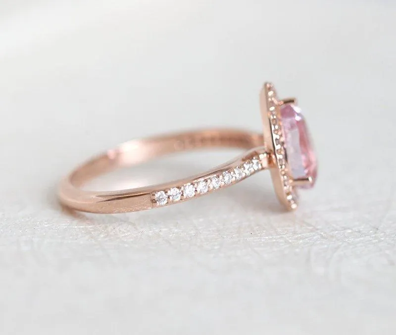 ANDIE PEAR SAPPHIRE DIAMOND RING vy 11