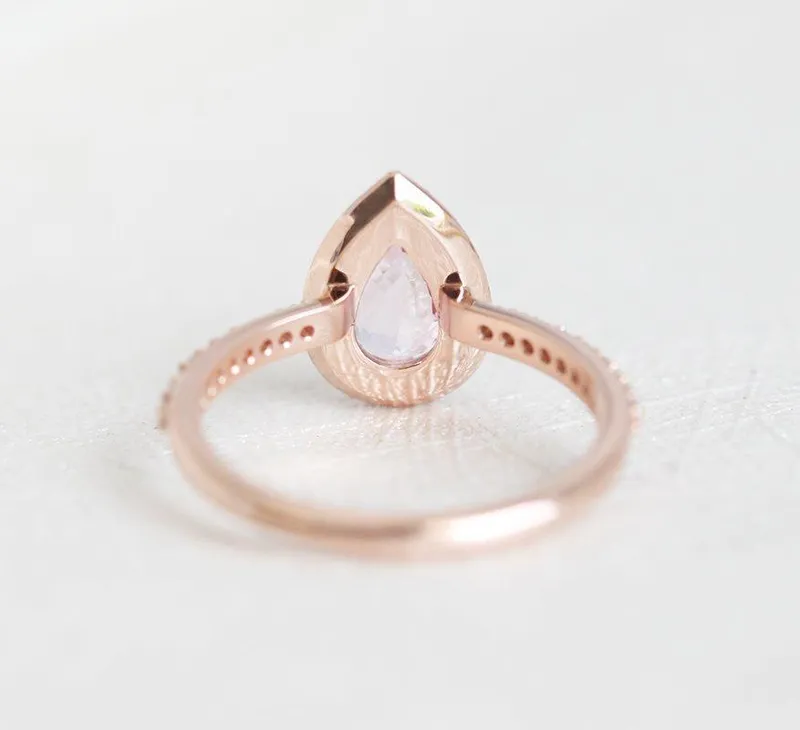 ANDIE PEAR SAPPHIRE DIAMOND RING vy 13