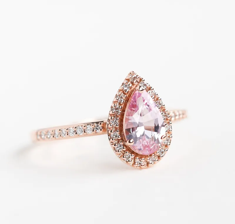 ANDIE PEAR SAPPHIRE DIAMOND RING vy 4