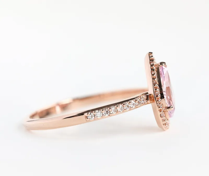 ANDIE PEAR SAPPHIRE DIAMOND RING vy 5