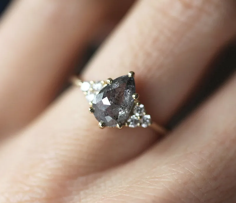 Adelaide Pear Salt & Pepper Ring view 3