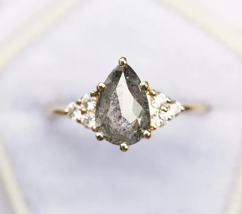Adelaide Pear Salt & Pepper Ring view 4