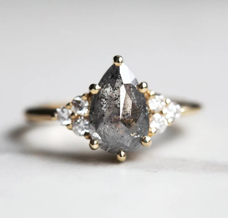 Adelaide Pear Salt & Pepper Ring view 5