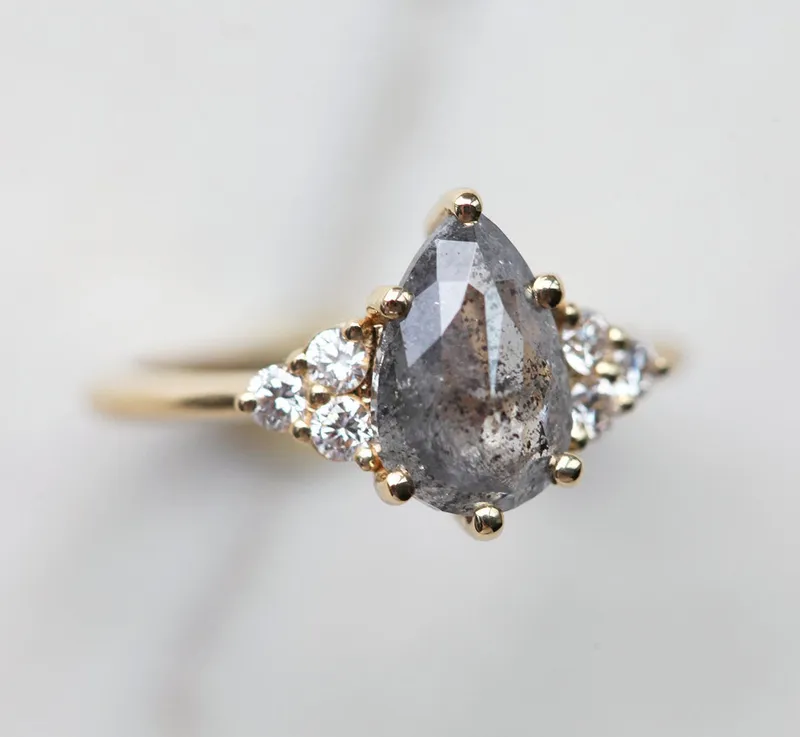 Adelaide Pear Salt & Pepper Ring view 6