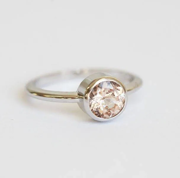 Adele Round Morganite Ring view 2