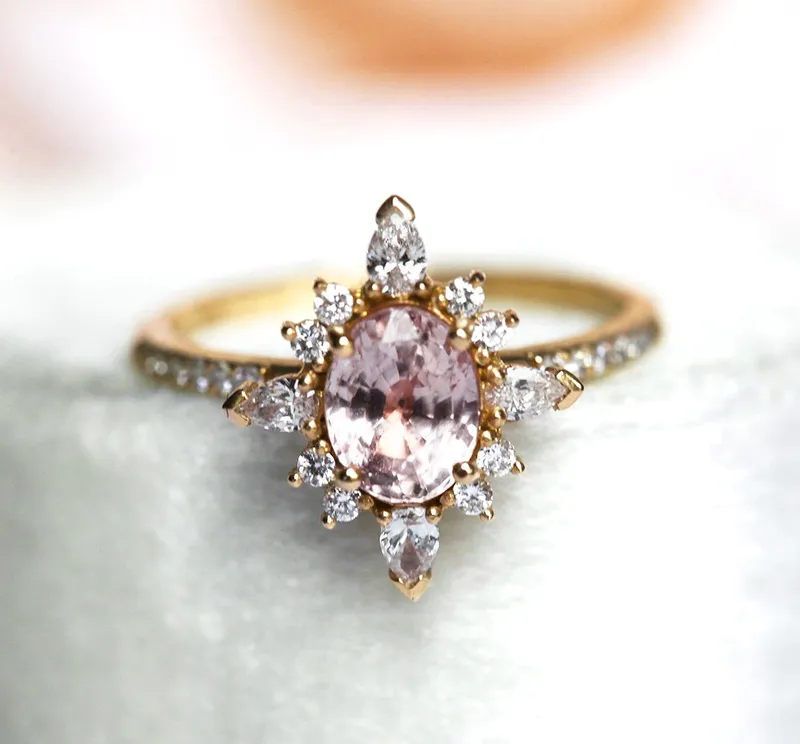 ADRIANA OVAL SAPPHIRE DIAMOND RING vy 11