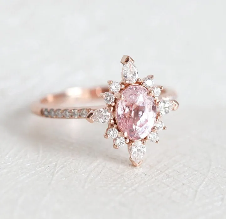 ADRIANA OVAL SAPPHIRE DIAMOND RING vy 2