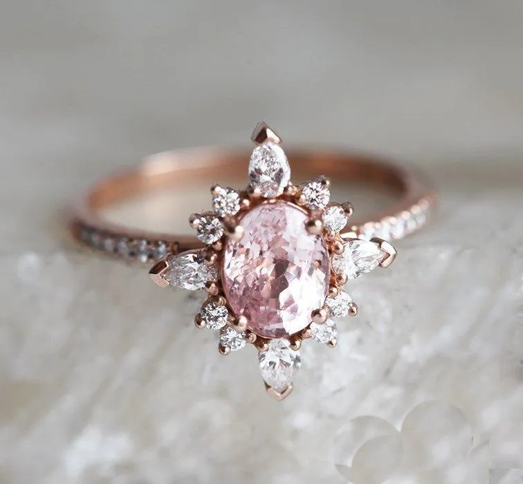 ADRIANA OVAL SAPPHIRE DIAMOND RING vy 4