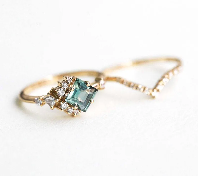 AIMEE SAPPHIRE DIAMOND RING vy 10