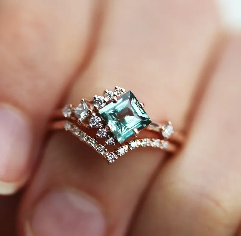 AIMEE SAPPHIRE DIAMOND RING vy 2